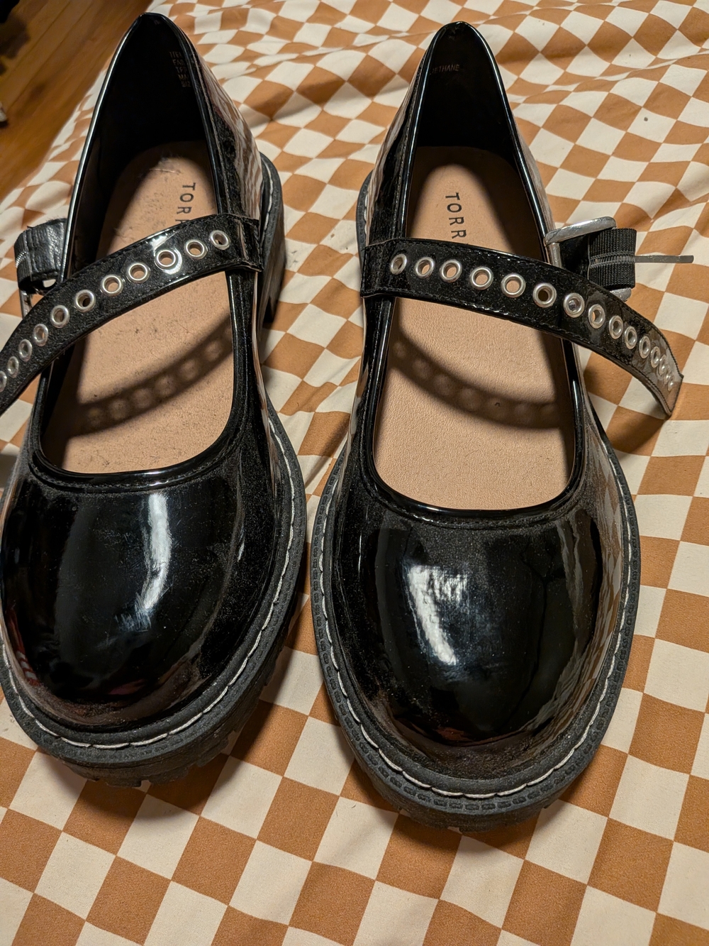 torrid Black Patent Mary Jane Shoes with Studded Strap